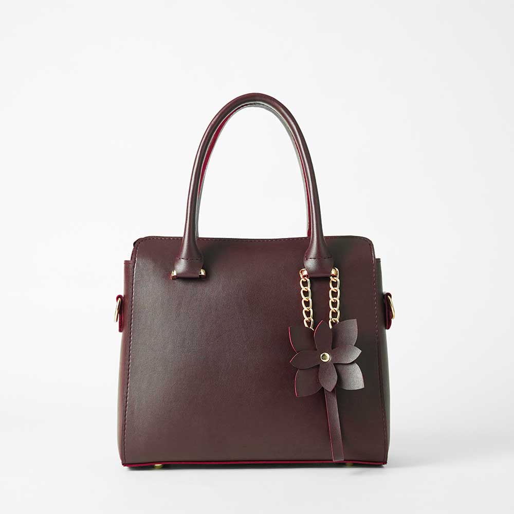 FIXIEO TOPE HANDLE BAG MAROON