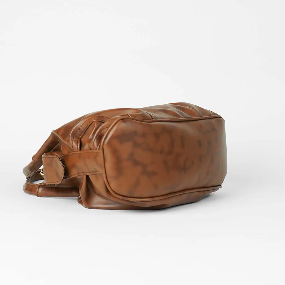 LAME SOFT BAG BROWN