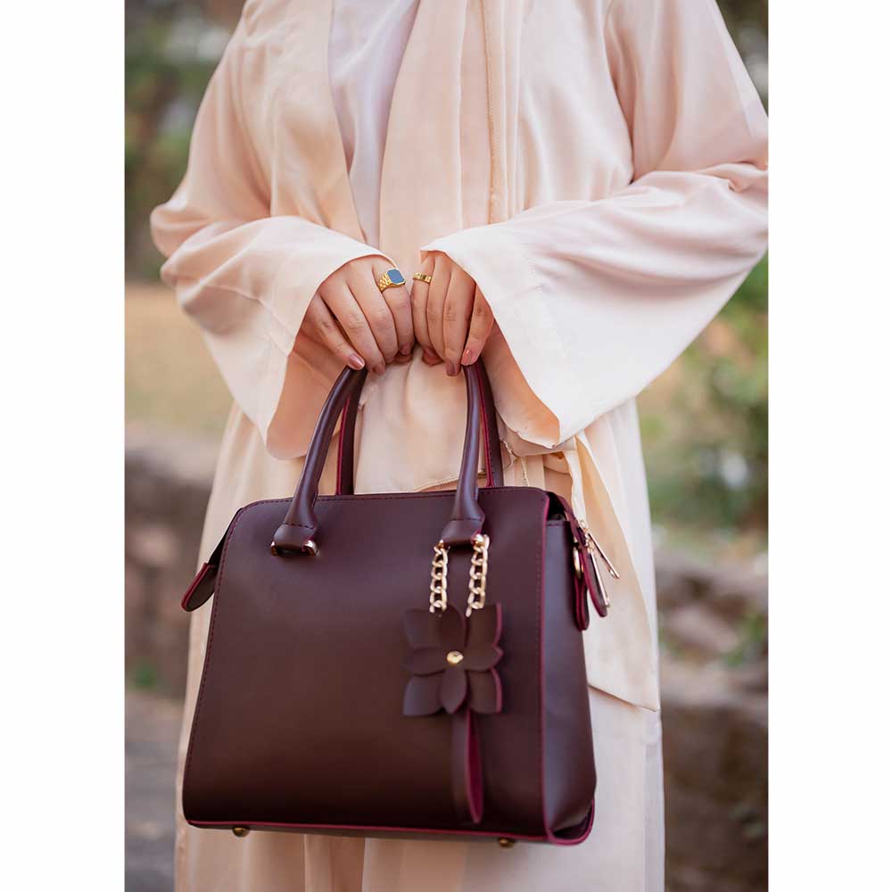 FIXIEO TOPE HANDLE BAG MAROON