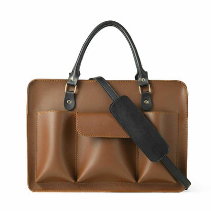 FLIP LAP LAPTOP BAG BROWN