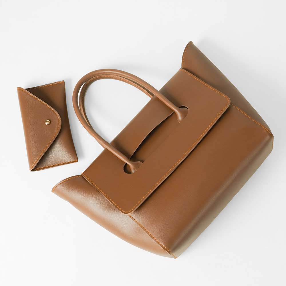CHAMP TOP HANDLE BAG BROWN